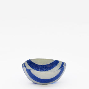 Petit bol en verre de Marinha Grande bleu & blanc I Artisanat portugais Saladier en verre "Marinha Grande" - Bleu