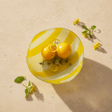 Petit bol en verre de Marinha Grande jaune & blanc I Artisanat portugais Saladier en verre "Marinha Grande" - Jaune