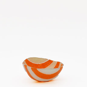 Petit bol en verre de Marinha Grande orange & blanc I Artisanat portugais Saladier en verre "Marinha Grande" - Orange
