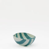 Petit bol en verre de Marinha Grande turquoise & blanc I Artisanat portugais Saladier en verre "Marinha Grande" - Turquoise