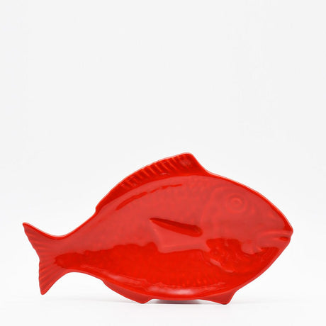 Petit plat en céramique de Coimbra 30cm Assiette en céramique en forme de poisson - 30cm