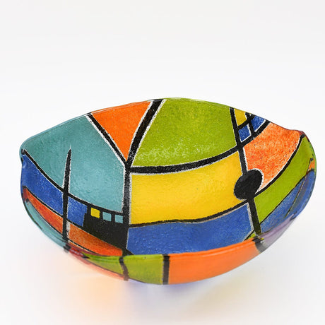 Petit saladier en verre de Marinha Grande I Artisanat portugais Saladier en verre "Marinha Grande" - 20cm