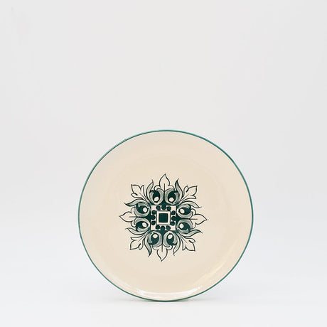 Petite assiette en céramique motifs azulejos verts Assiette en céramique "Brasão" 20cm - Verte