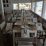 Plaid en coton beige motifs chevrons I Artisanat du Portugal en ligne Plaid en coton "Chevrons" - Beige