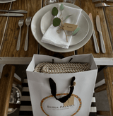 Plaid en coton beige motifs chevrons I Artisanat du Portugal en ligne Plaid en coton "Chevrons" - Beige