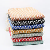 Plaid en coton bleu motifs chevrons I Artisanat du Portugal en ligne Plaid en coton "Ondas" - Orange