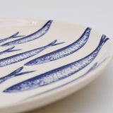 Plat apéritif céramique motifs sardinhas I Vente en ligne Assiette "Sardinhas" 15cm - Bleu