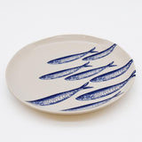 Plat apéritif céramique motifs sardinhas I Vente en ligne Assiette "Sardinhas" 15cm - Bleu