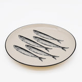 Plat apéritif céramique motifs sardinhas I Vente en ligne Assiette "Sardinhas" 15cm - Noir