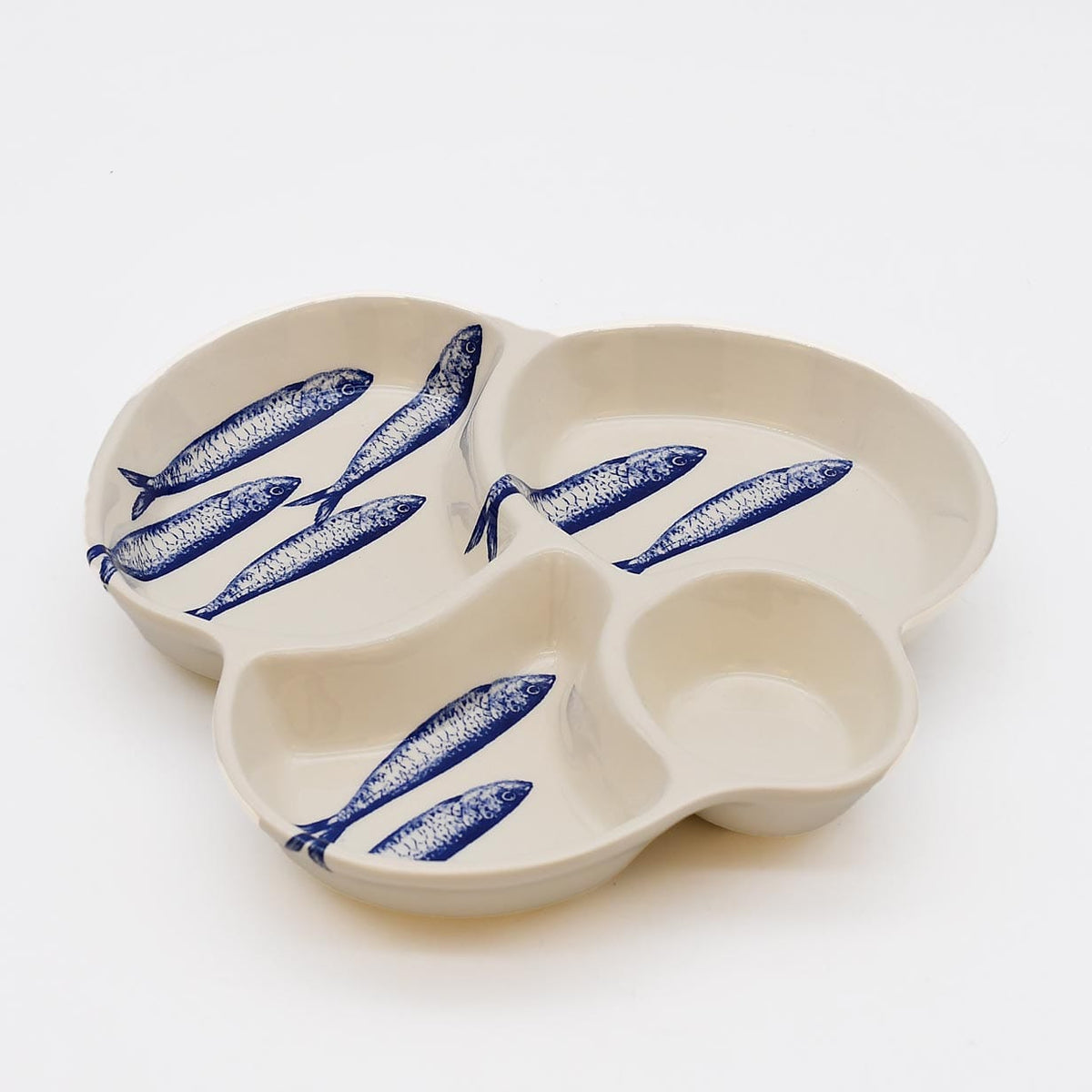 Plat apéritif céramique motifs sardinhas I Vente en ligne Plat à apéritif "Sardinhas" - Bleu