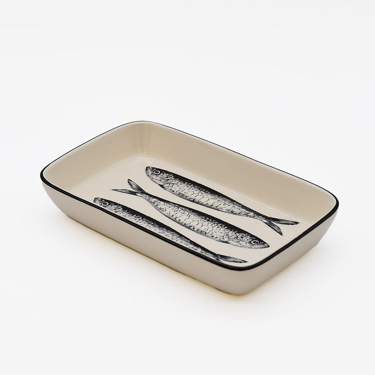 Plat apéritif céramique motifs sardinhas I Vente en ligne Plat "Sardinhas" 16cm - Noir