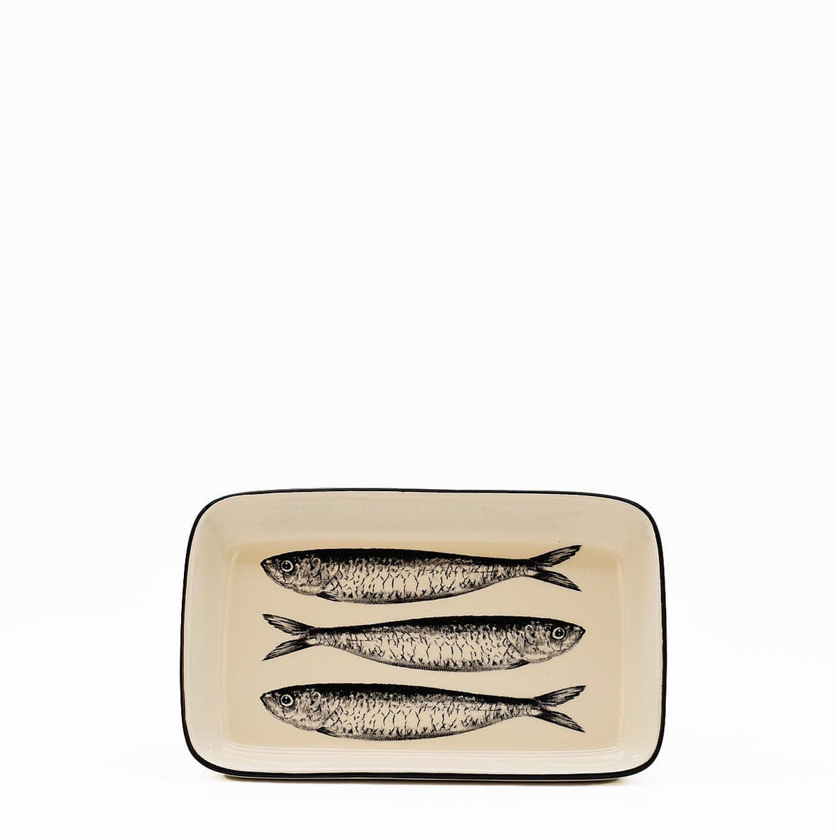 Plat apéritif céramique motifs sardinhas I Vente en ligne Plat "Sardinhas" 16cm - Noir