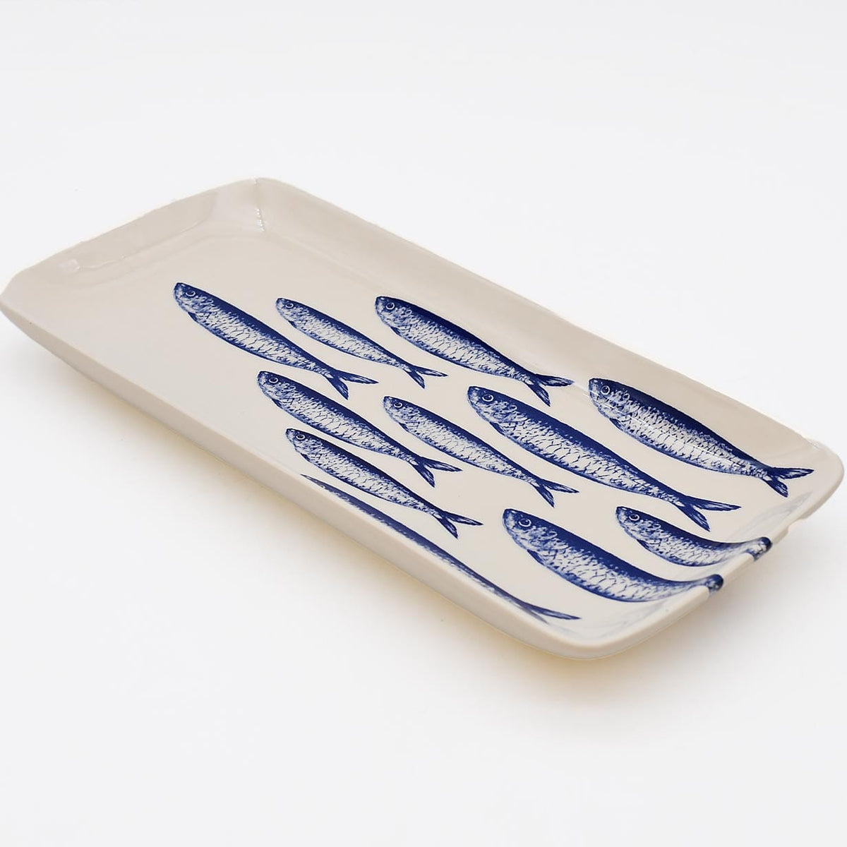 Plat apéritif céramique motifs sardinhas I Vente en ligne Plat "Sardinhas" 29cm - Bleu