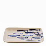 Plat apéritif céramique motifs sardinhas I Vente en ligne Plat "Sardinhas" 29cm - Bleu