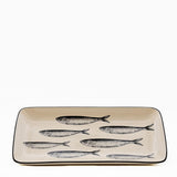 Plat apéritif céramique motifs sardinhas I Vente en ligne Plat "Sardinhas" 29cm - Noir