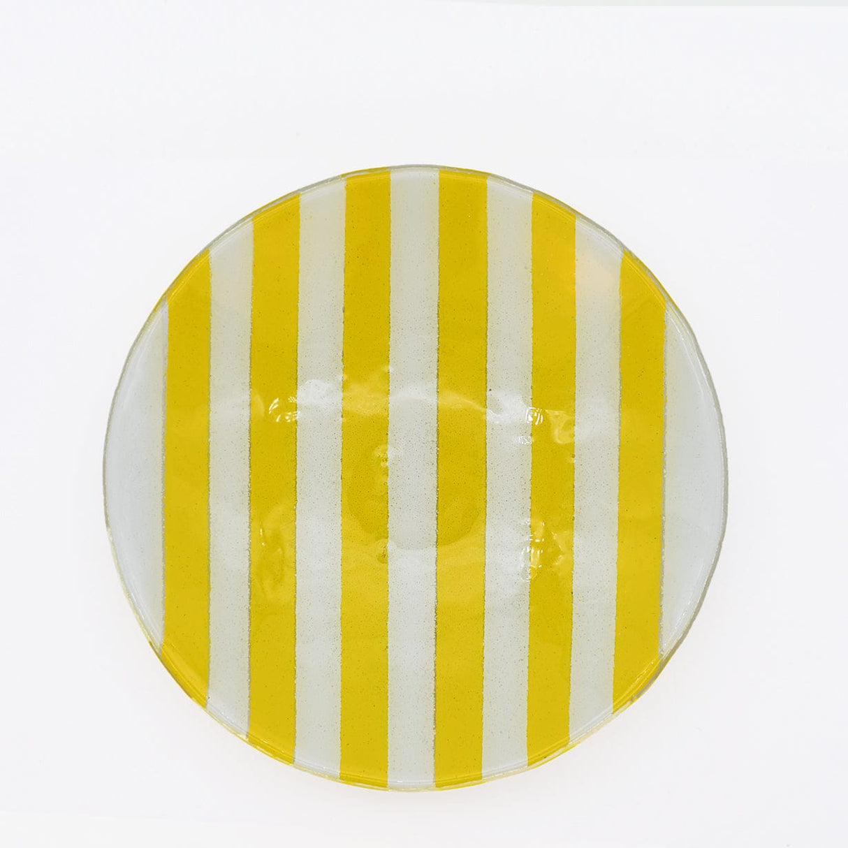 Plat de service en verre jaune I Artisanat portugais Plat en verre "Marinha Grande" - Jaune