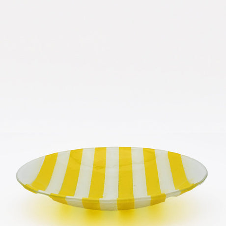 Plat de service en verre jaune I Artisanat portugais Plat en verre "Marinha Grande" - Jaune
