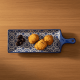 Plat en céramique motifs azulejos Plat en céramique "Padrão" - Bleu