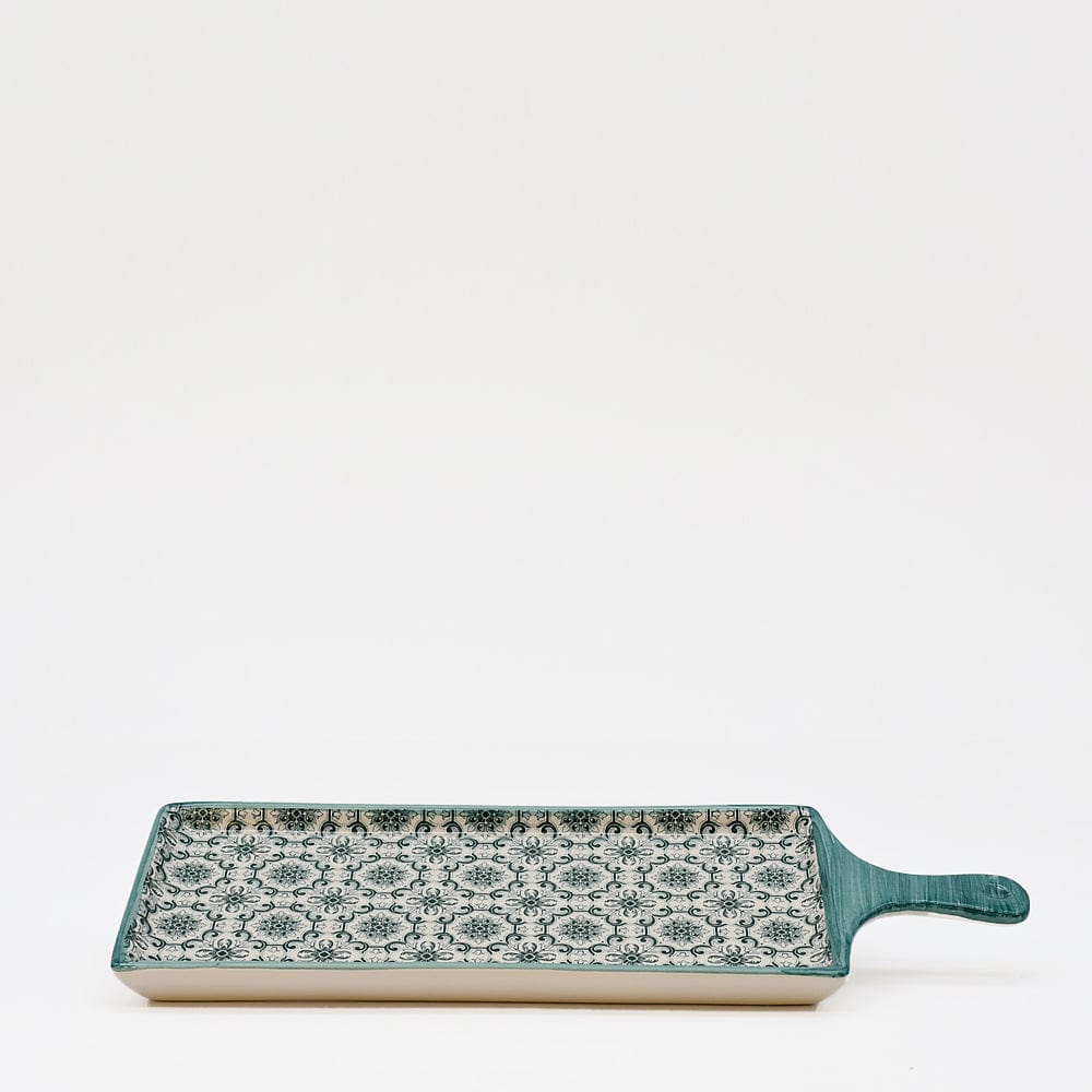 Plat en céramique motifs azulejos verts Plat en céramique "Padrão" - Vert