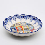 Plat en céramique traditionnel du Portugal  I bleu 24cm Plat en céramique "Janelas" - 24cm
