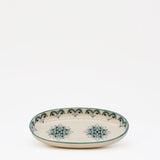 Plat ovale en céramique motifs Azulejos 19cm vert Plat ovale en céramique "Brasão" 19cm - Vert