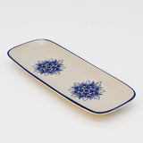 Plat rectangulaire en céramique motifs Azulejos bleus 22cm Plat en céramique "Brasão" 22cm - Bleu