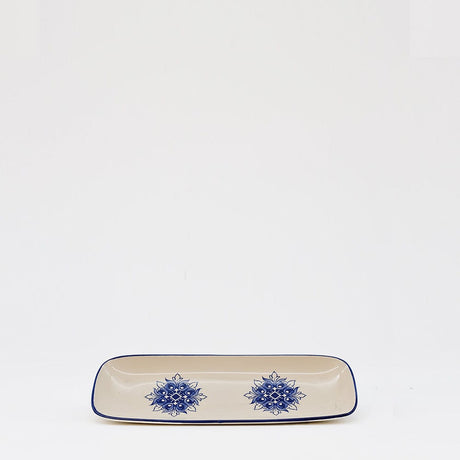Plat rectangulaire en céramique motifs Azulejos bleus 22cm Plat en céramique "Brasão" 22cm - Bleu