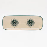 Plat rectangulaire en céramique motifs Azulejos verts 22cm Plat en céramique "Brasão" 22cm - Vert