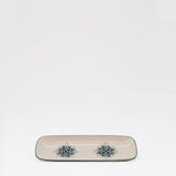 Plat rectangulaire en céramique motifs Azulejos verts 22cm Plat en céramique "Brasão" 22cm - Vert