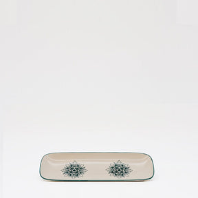 Plat rectangulaire en céramique motifs Azulejos verts 22cm Plat en céramique "Brasão" 22cm - Vert