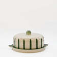 Plateau à fromage ou gâteau en céramique à rayures vertes Costa Nova Plateau à fromage ou gateau "Costa Nova Mar" - Vert