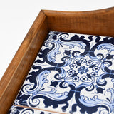 Plateau en faïence bleue Azulejo du Portugal I Vente en ligne Plateau "Azulejos"