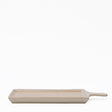 Plateau rectangulaire en céramique moka et blanc Plateau rayé "Costa Nova Mar" - Moka