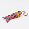 Porte clés bordeaux en forme de sardine Porte-clés en forme de Sardine - Rose Motif 1