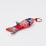 Porte clés bordeaux en forme de sardine Porte-clés en forme de Sardine - Rose Motif 4