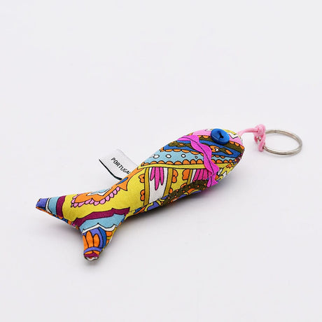 Porte clés en forme de sardine multicolore Porte clés "Sardinha" multicolore