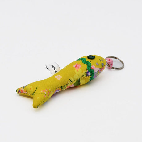 Porte clés jaune en forme de sardine Porte clés en forme de sardine - Jaune Motif 2