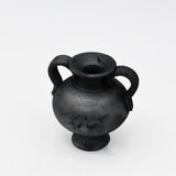 Pot au lait I Poterie noire Bisalhães I Artisanat portugais Petite amphore en terre cuite noire de Bisalhães - 9cm