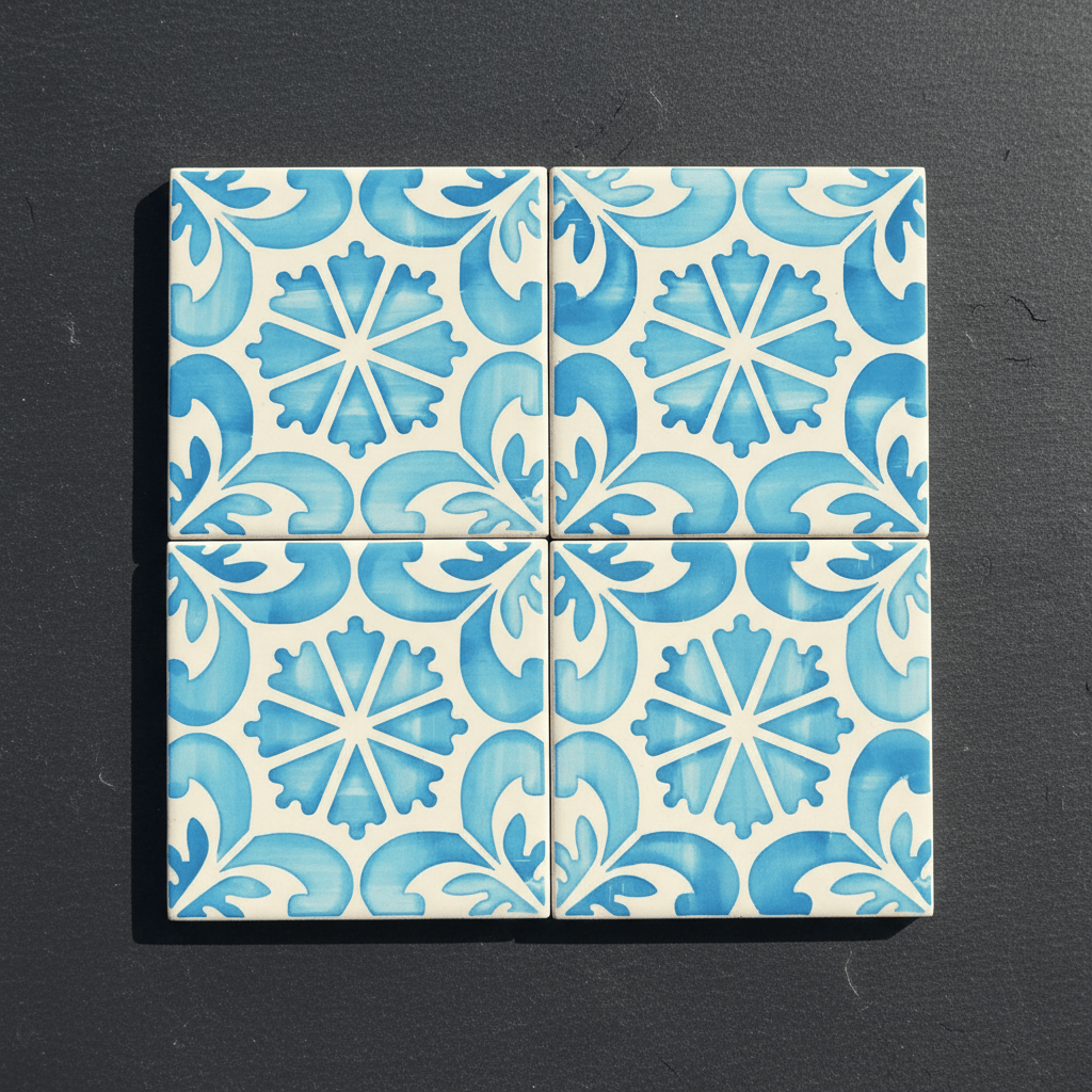 Protège-verre azulejo pour un style méditerranéen unique Sous-verre Azulejo 11cm