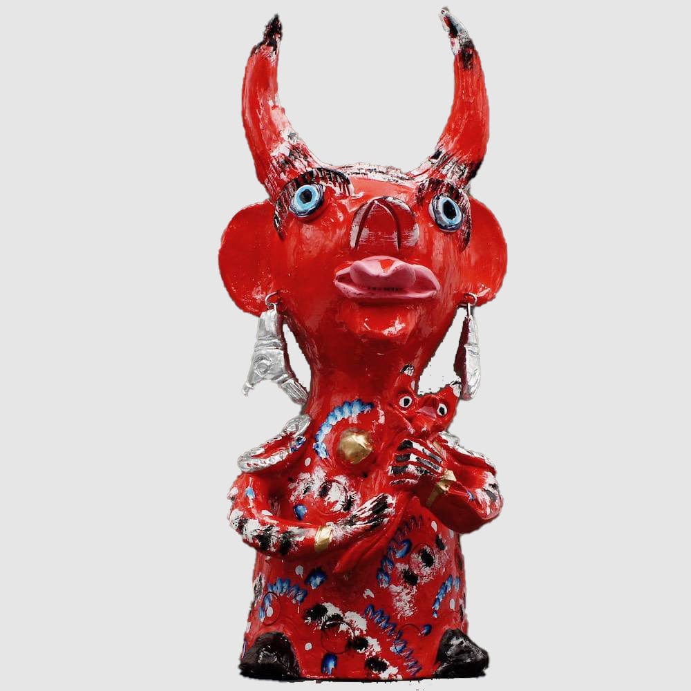 Reproduction of the Devil in terracotta by Julia Cota – Luisa Paixao