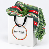Sac cadeau I Plaid traditionnel vert et hirondelle assortie Sac cadeau I Plaid traditionnel vert et hirondelle assortie