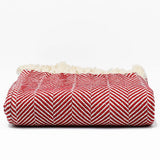 Sac cadeau - Plaid à chevrons bordeaux et hirondelle assortie Sac cadeau - Plaid à chevrons bordeaux et hirondelle assortie