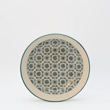 Saladier bas en céramique motifs azulejos verts et blancs Saladier en céramique "Padrão" - Vert
