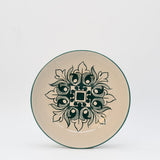 Saladier bas en céramique vert et blanc motifs azulejos Saladier en céramique "Brasão" - Vert