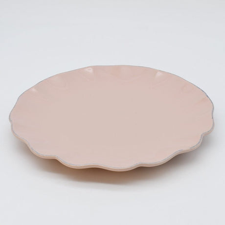 Saladier bleu en grès I Vaisselle du Portugal Assiette en grès fin "Rosa" - 28cm