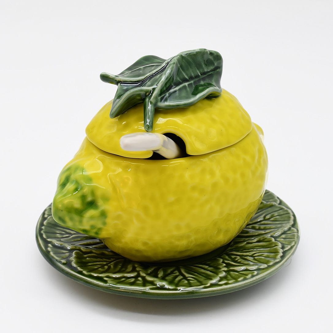 Saladier en forme de citron I Vaisselle artisanale du Portugal Sucrier en céramique en forme de citron