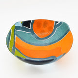 Saladier en verre fusionné - Design abstrait | Portugal Saladier en verre "Marinha Grande" - 28cm