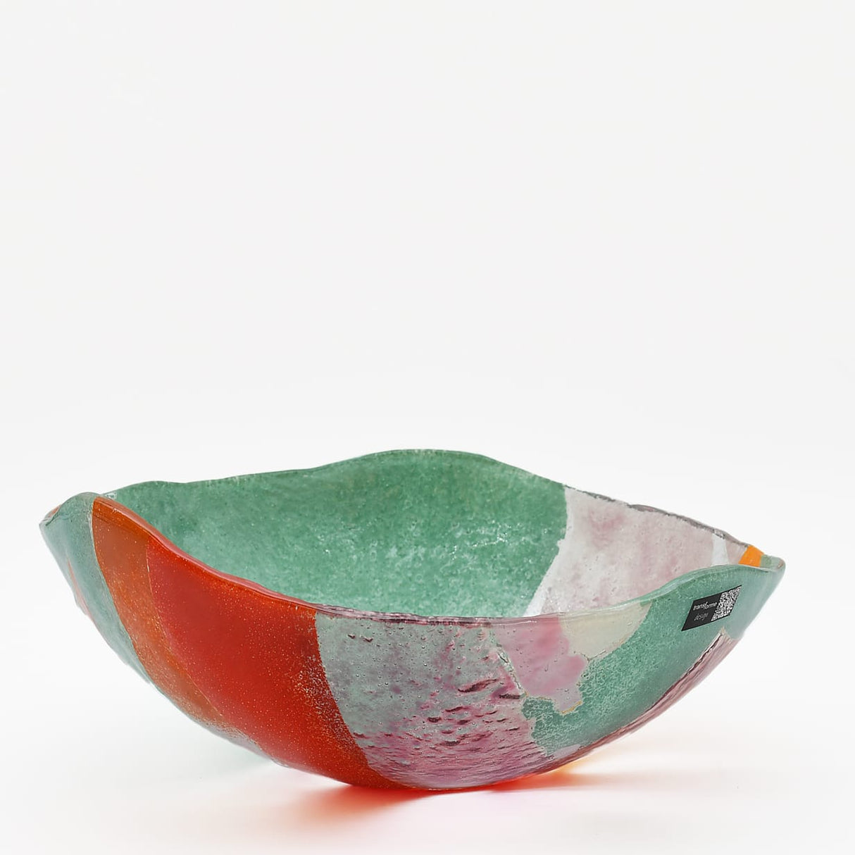 Saladier en verre fusionné - Design abstrait | Portugal Saladier en verre "Marinha Grande" - 28cm