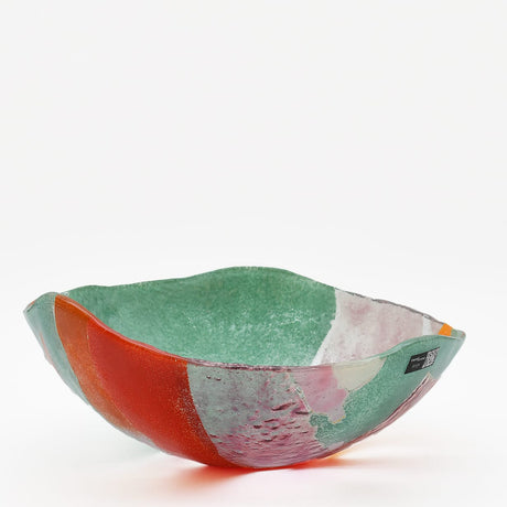 Saladier en verre fusionné - Design abstrait | Portugal Saladier en verre "Marinha Grande" - 28cm