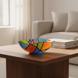 Saladier multicolore - Table basse déco